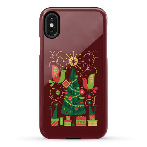 Vintage Christmas Tree Decorating Phone Case